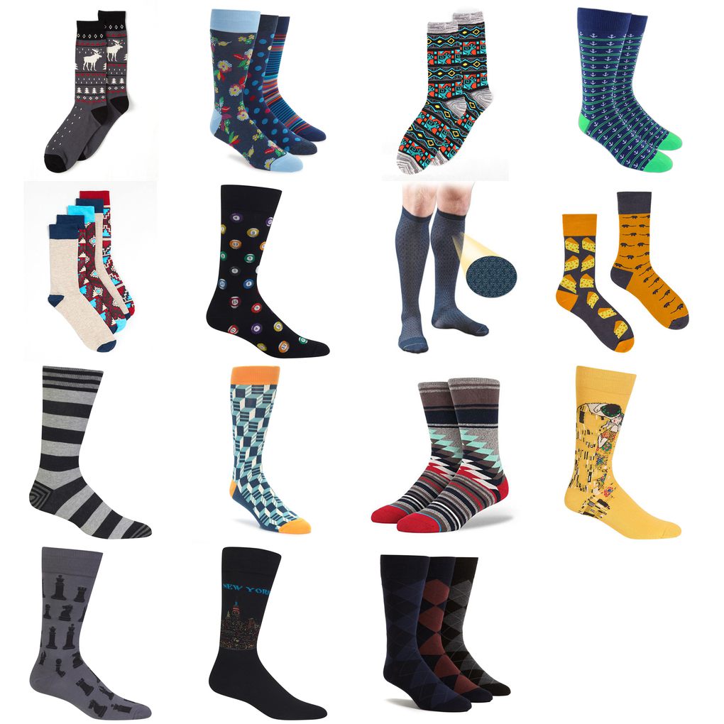 patterned socks mens